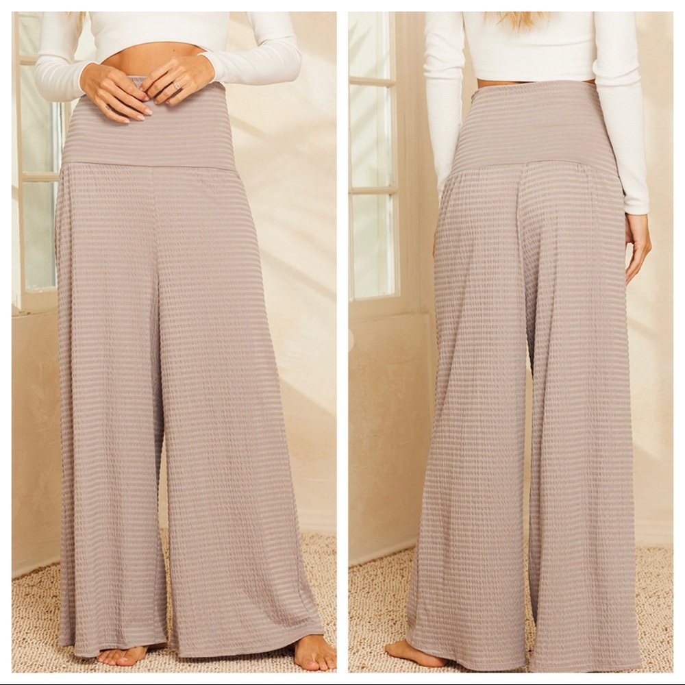 Boho Fabulous Textured fabric Wide Leg pants - Picture 4 of 7